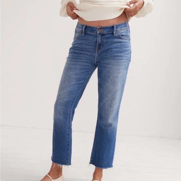 Hatch Blue Ankle Cropped Jeans